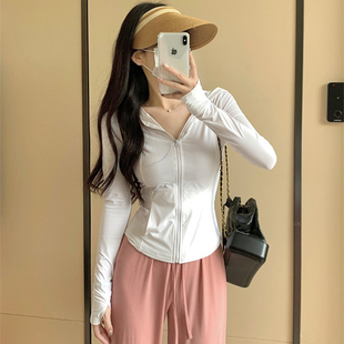 防晒衣女款2026新款夏季轻薄外套上衣运动冰丝防紫外线修身防晒服