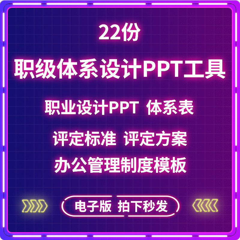 公司职位职级体系设计方案表格评定标准办法管理制度模板素材资料 - 实物图