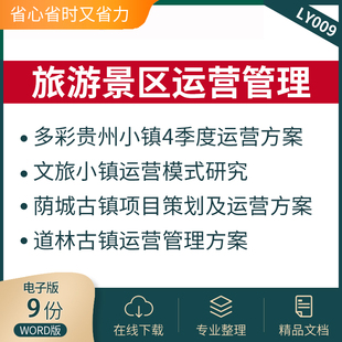 旅游景区运营管理瑞士风情街古镇项目文旅小镇运营方案模式研究历