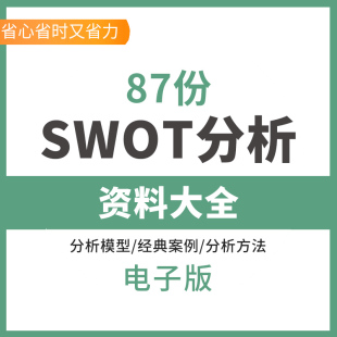 SWOT分析资料大全分模型析方法经典案例服装地产餐饮知名企业公司