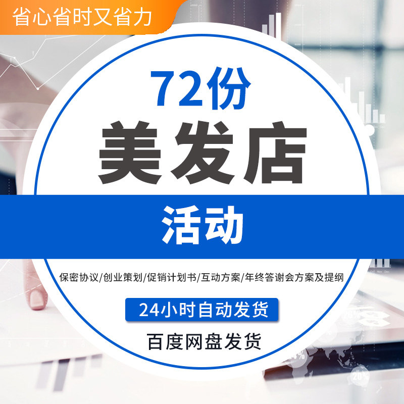 美发店活动方案开业宣传促销节日设计素材/源文件
