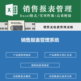 销售订单管理系统表格模板产品销售分析及应收账款收款情况分析EX