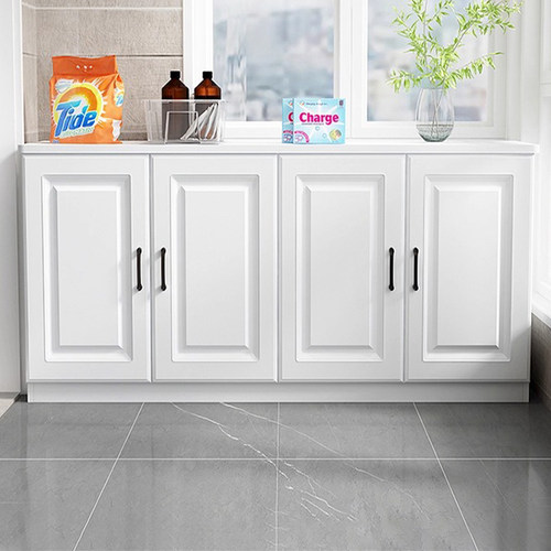 阳台柜收纳置物柜鞋柜家用大容量杂物储物柜防晒欧式飘窗定制柜子