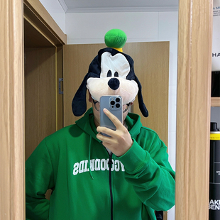 卡通高飞狗帽子可爱毛绒保暖头套个性cos表演ins少女心拍照道具潮