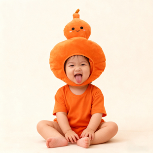 福禄双全 可爱搞怪葫芦头套帽子创意儿童写真摄影拍照头饰品道具