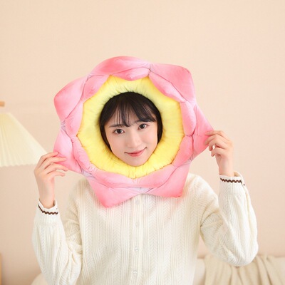 创意莲花头套帽子沙雕生日礼物女