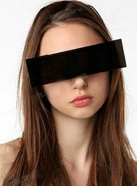 欧美方形复古眼镜黑色打码太阳镜