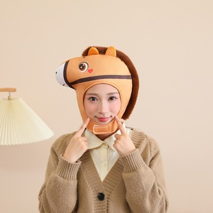 2026马年头套卡通缰绳马玩偶搞怪创意年会拍照帽子头饰品表演道具