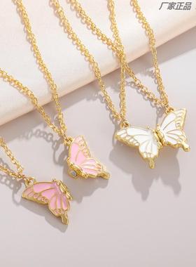 闺蜜小挂件二人磁吸项链女双人一对友谊信物送闺蜜生日纪念意义礼