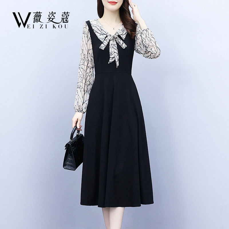 秋冬新款连衣裙女装2021年气质女神范高端洋气减龄时尚打底春秋裙