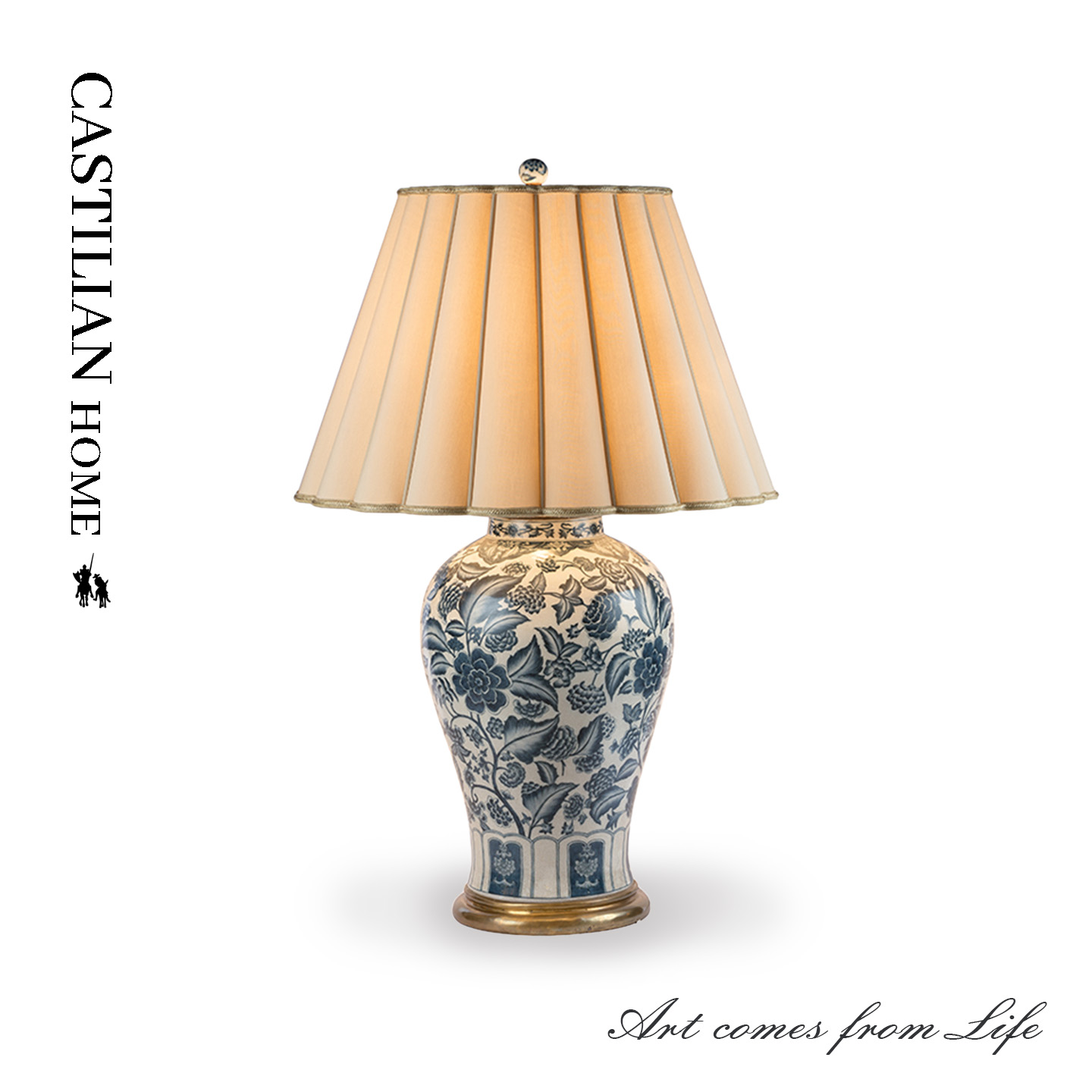 新中式青花瓷装饰台灯卧室床头灯