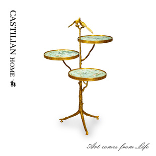 欧式 花鸟小茶几客厅沙发边几轻奢高级感可移动阳台小型茶桌C2470