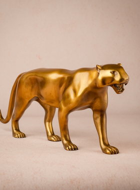 黄铜狗摆件客厅玄关十二生肖鸡鼠吉祥物乔迁开业招财装饰品C1983