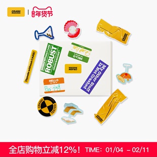 Crash Baggage拉杆箱行李箱创意贴纸不规则贴画旅行箱贴纸组合