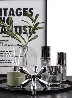 洗手间北欧卫浴装饰银色香薰分瓶