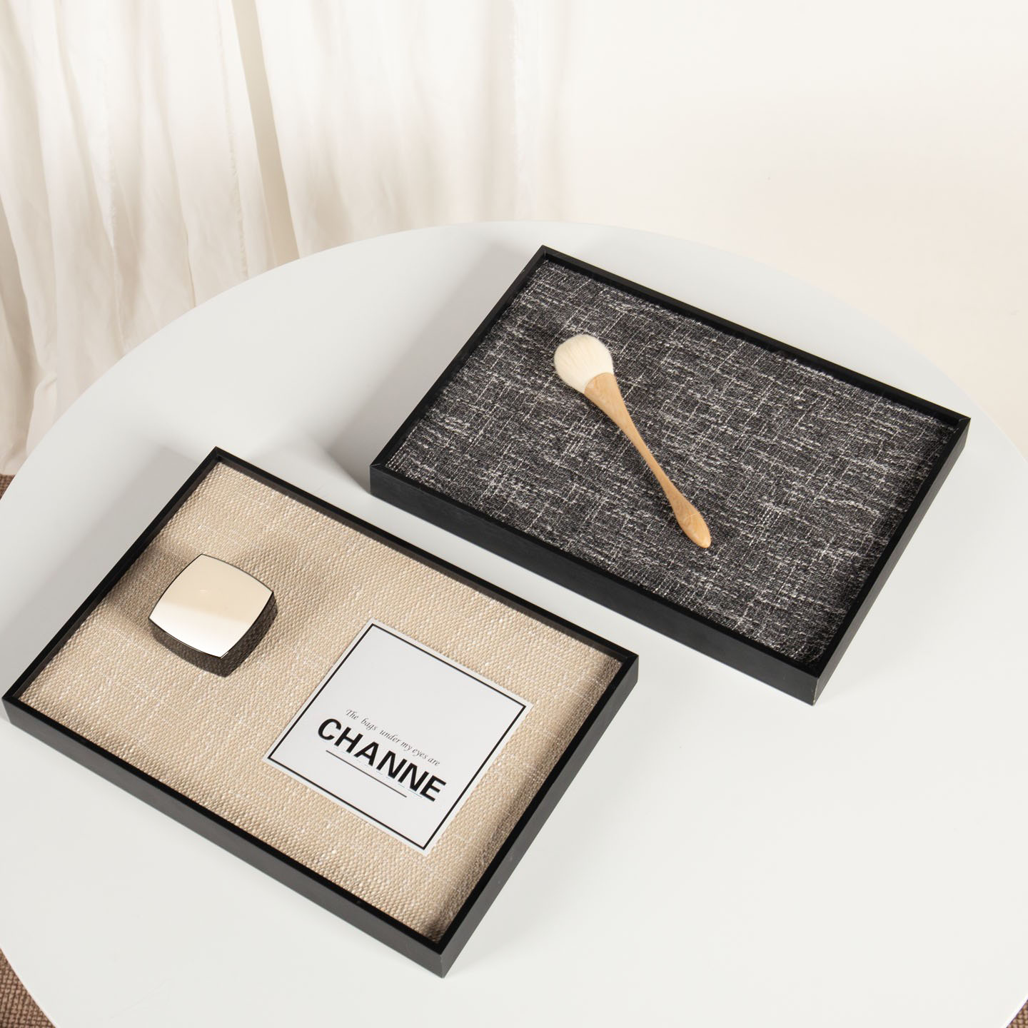 托盘皮质轻奢高级感客厅玄关钥匙化妆品首饰珠宝长方形收纳