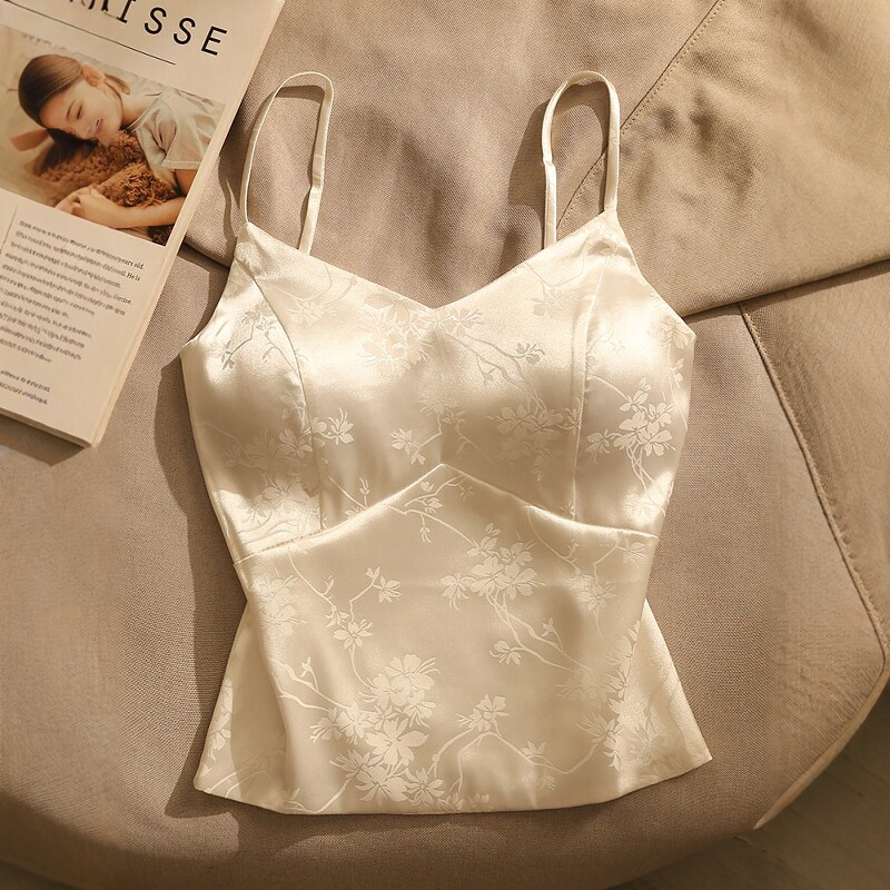 新中式夏季新款吊带背心女国风提花可外穿气质修身短款内搭上衣,女装/女士精品,背心吊带,淘宝优惠券,粉丝福利购,淘宝优惠卷