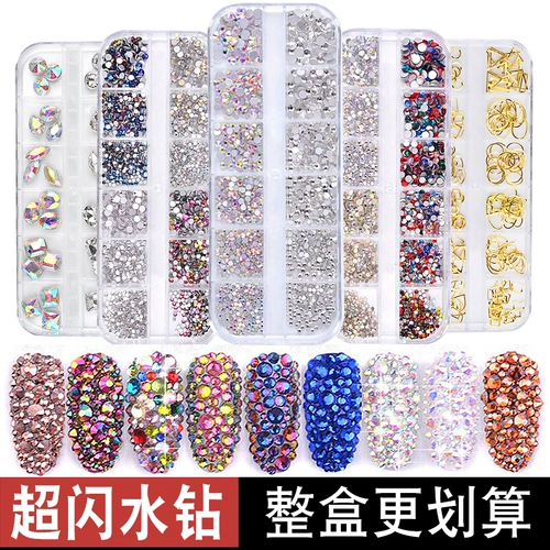 Смешанный декор для маникюра для ногтей, бриллиантовый металлический алмаз, комплект, популярно в интернете