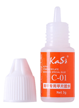 kasi甲片胶水指甲贴纸带刷头毛粘