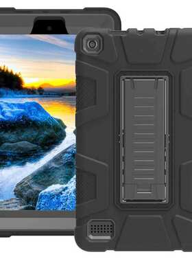 防摔硅胶适用亚马逊Kindle Fire7 2017保护壳Amazon HD8支架后壳