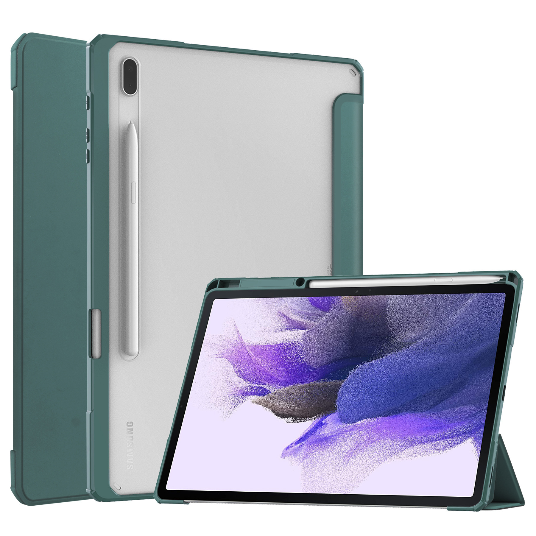 适用于三星Galaxy Tab S7 FE 12.4平板皮套T736亚克力T970保护套
