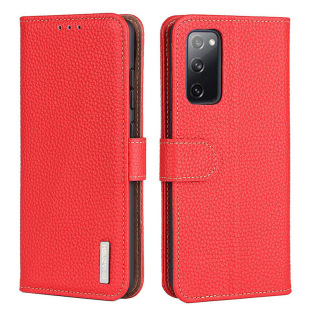 适用日本版 三星A51手机壳A21牛皮保护套A41荔枝纹钱包耐用皮套