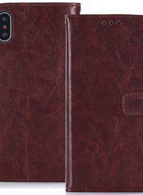 适用iphone8复古水晶纹手机保护套翻盖插卡支架钱包款苹果8皮套