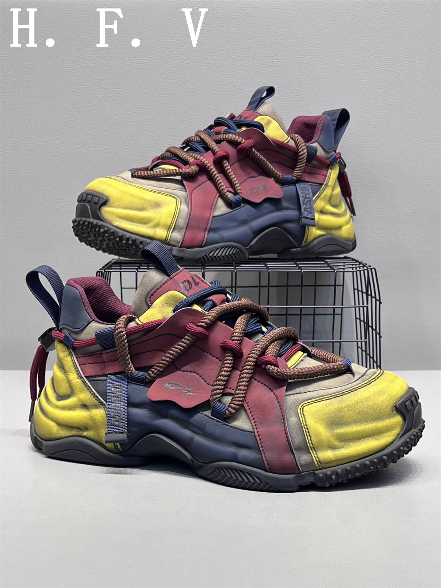 H．F．V男鞋新款舒适老爹潮鞋厚底增高休闲运动鞋男秋季2025爆款