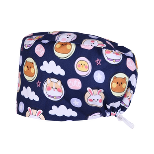 戈美恩手术帽女医生工作帽护士圆帽纯棉手术室专用帽月子帽透气男