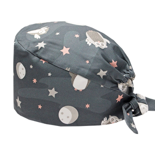 戈美恩手术帽护士花帽子女纯棉手术室工作帽透气定制口腔医生帽男