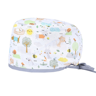 戈美恩手术帽女纯棉手术室专用帽口腔医生工作帽护士帽小花帽透气