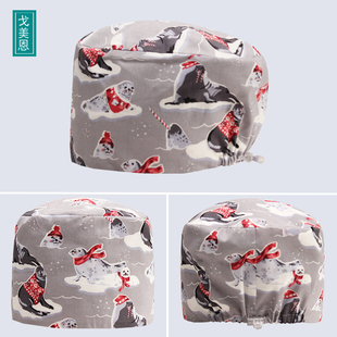 戈美恩手术帽女纯棉调节扣医生圆帽手术室专用帽子透气不压头发男