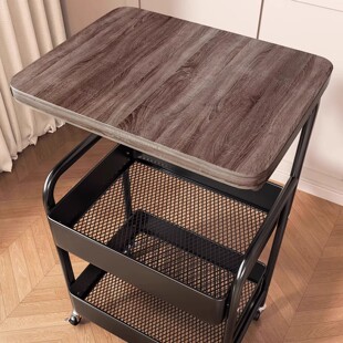 零食小推车架子置物架客厅沙发移动边几收纳架家用落地多层整理架