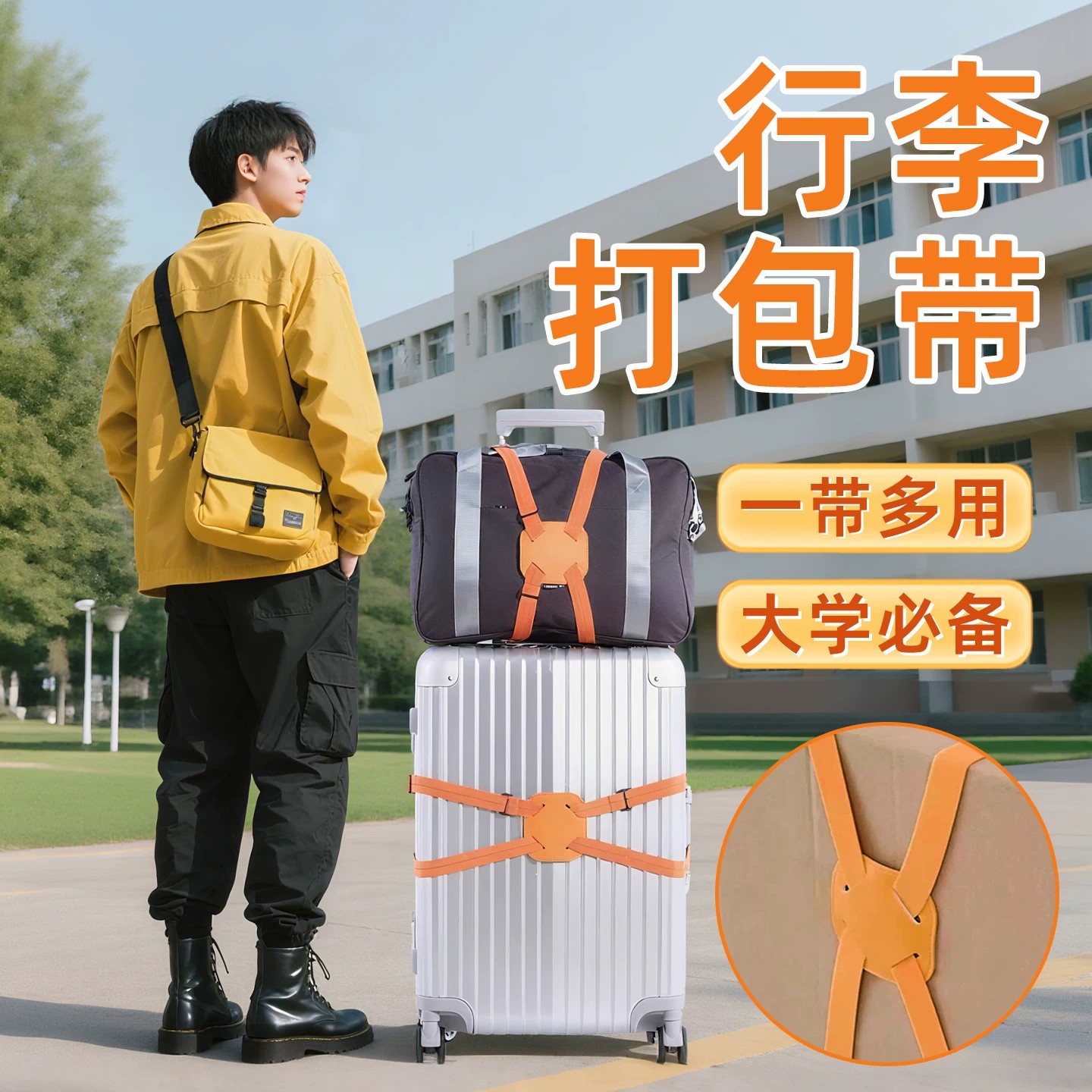 大学生宿舍生活用品大全开学住校男女生寝室好物便携式行李打包带
