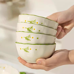 2026年新款碗家用10个装碗盘家用陶瓷碗碟高颜值碗筷盘子餐具饭碗