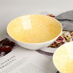 居佳家居〖超实用 两个碗〗7英寸陶瓷碗菜碗沙拉碗面碗微瑕 12.8元