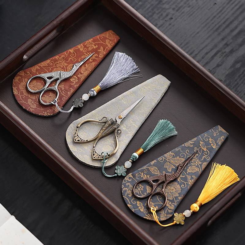 中式复古茶剪刀带套家用茶桌茶道配件小剪刀剪线头工具高硬度锋利,餐饮具,茶道/零配,淘宝优惠券,粉丝福利购,淘宝优惠卷