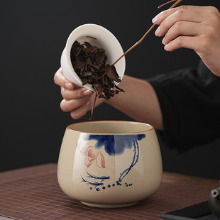 草木灰建水茶道配件工具家用陶瓷茶杯茶洗茶渣缸储茶叶茶水废水缸