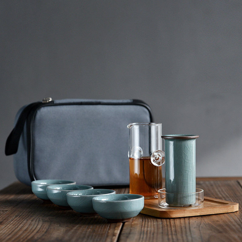 Pierre ceramics Kungfu Online Tea Set teapot household tea tray Heat Glass travel black tea Tea makersin the Tableware , Tea set , Kung Fu Tea  category - from Buy2taobao.com to provide professional Taobao agent buy service