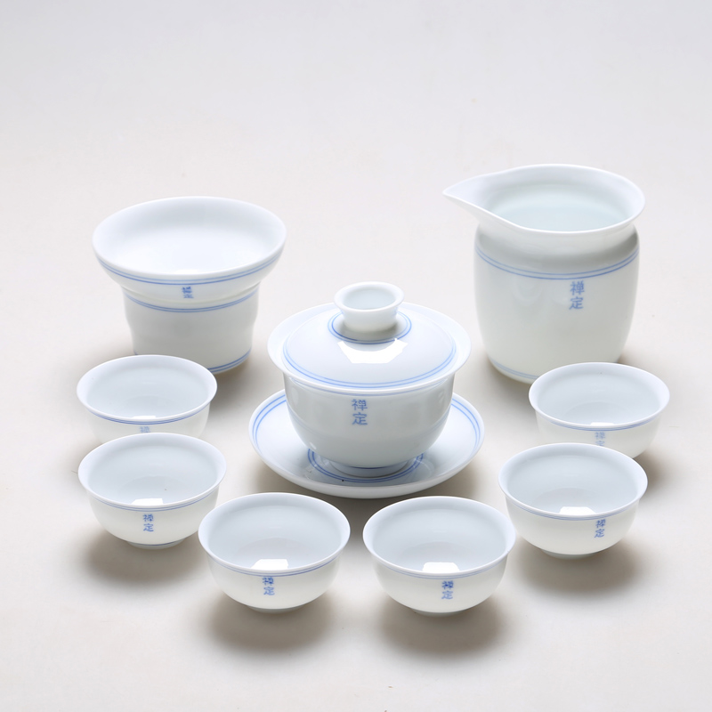 弘博臻品玄纹茶具套装子母双线手绘高白薄胎茶具整套茶壶茶杯盖碗|msdalam kategori pinggan mangkuk, set teh, Kung Fu teh - dari Buy2taobao.com untuk memberikan perkhidmatan ejen Taobao profesional membeli