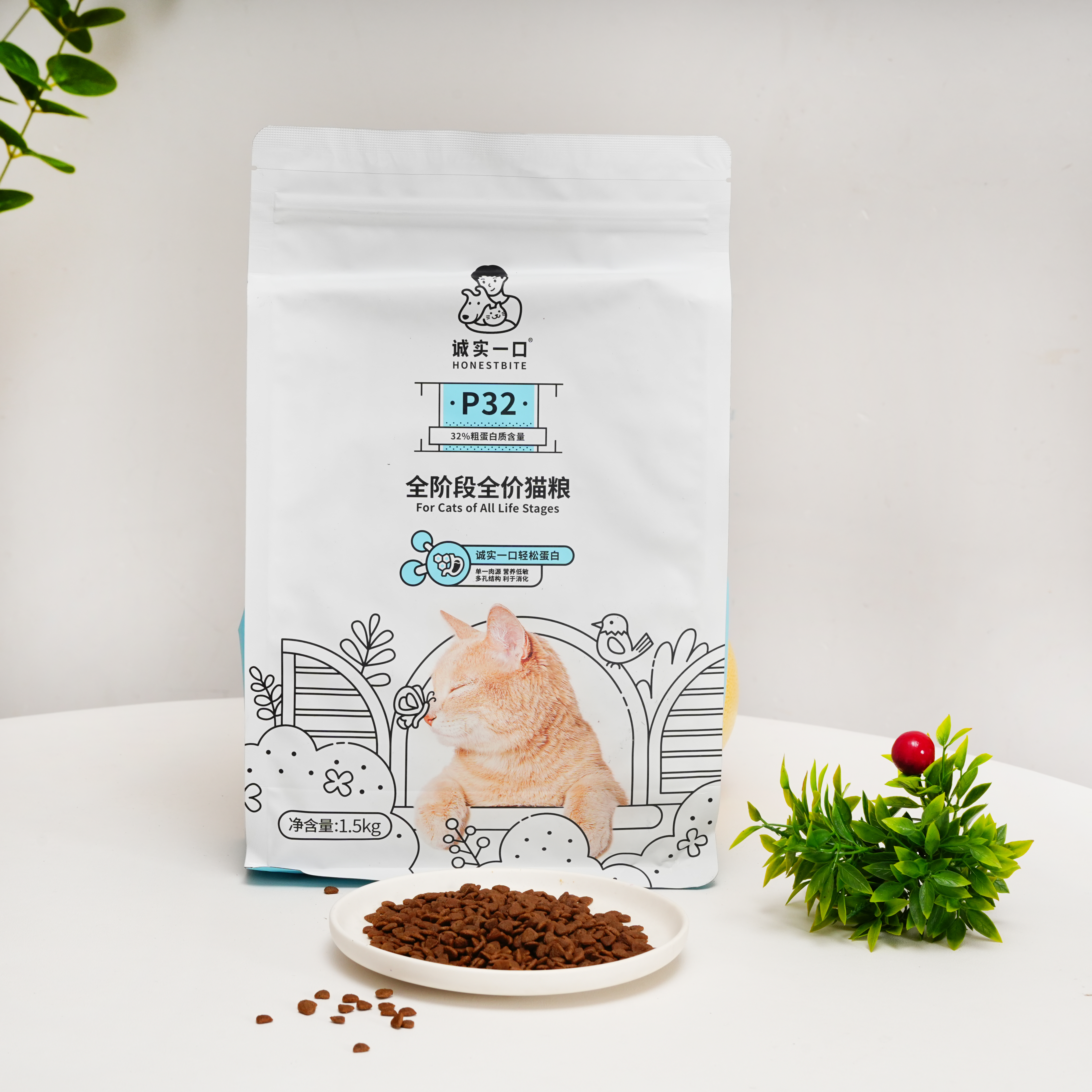 诚实一口P32全阶段全价猫粮1.5kg