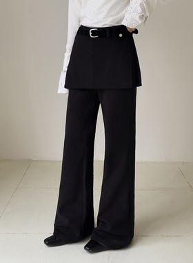 【超模后台 超火屁帘裤】韩系高腰喇叭裤冬季新款休闲裤n886c