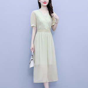 RM7504#傲慢与偏见商场货扬州纱仙女裙夏季连衣裙 