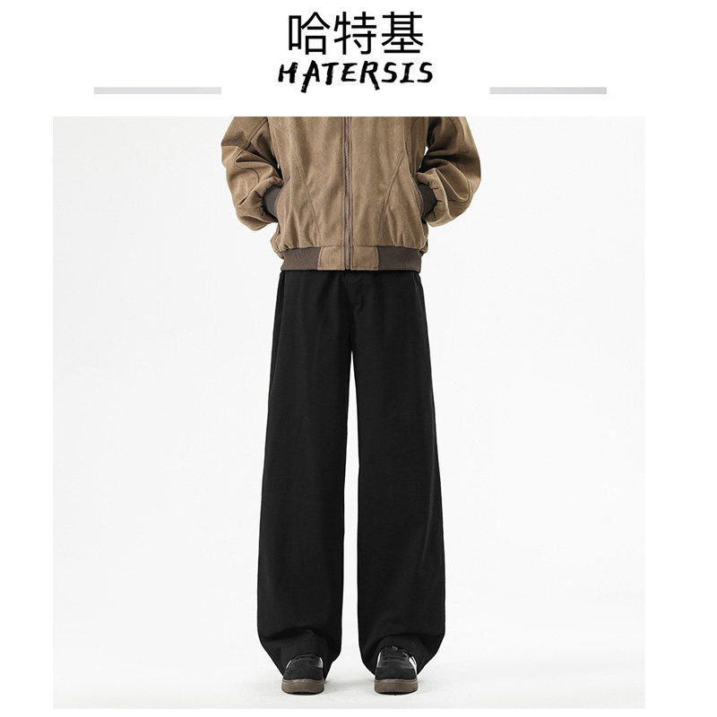 哈特基四季日系纯棉休闲裤男秋季美式高街宽松春秋长裤束脚
