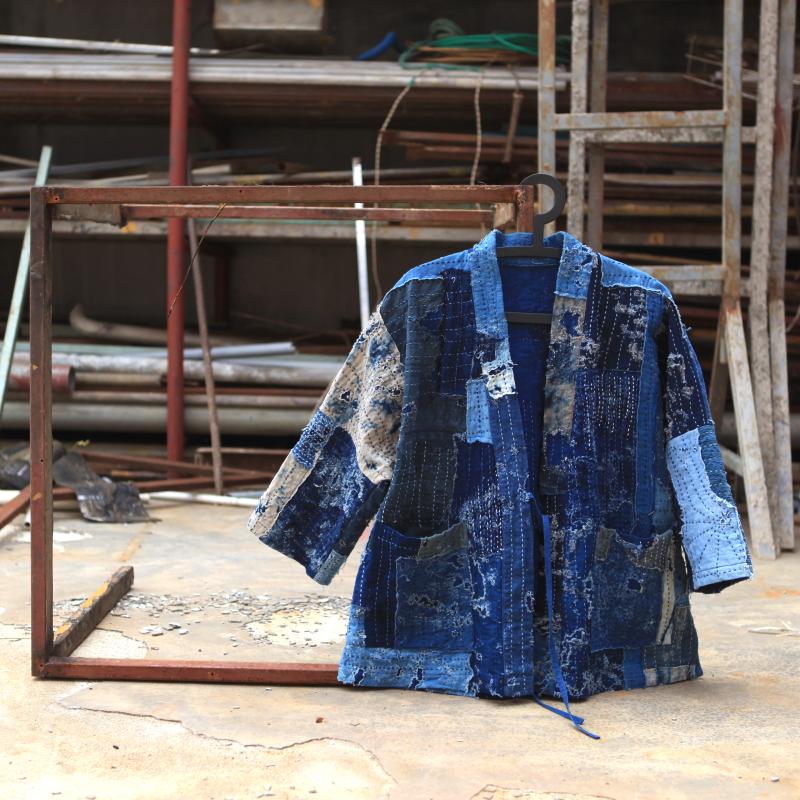 植物羽织男士女士外套日式拼布