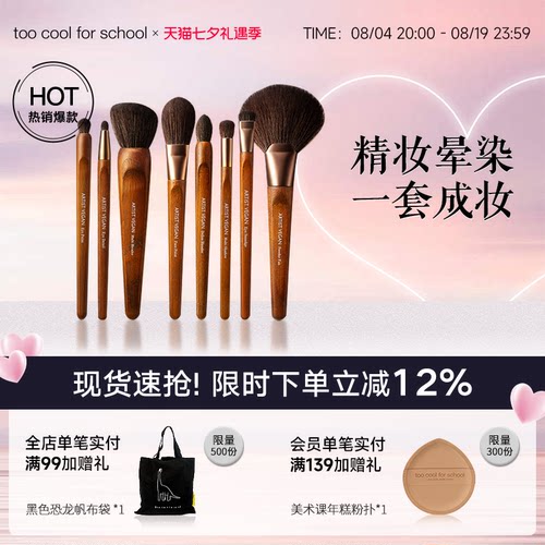 tcfs涂酷艺术家纯素刷子套组