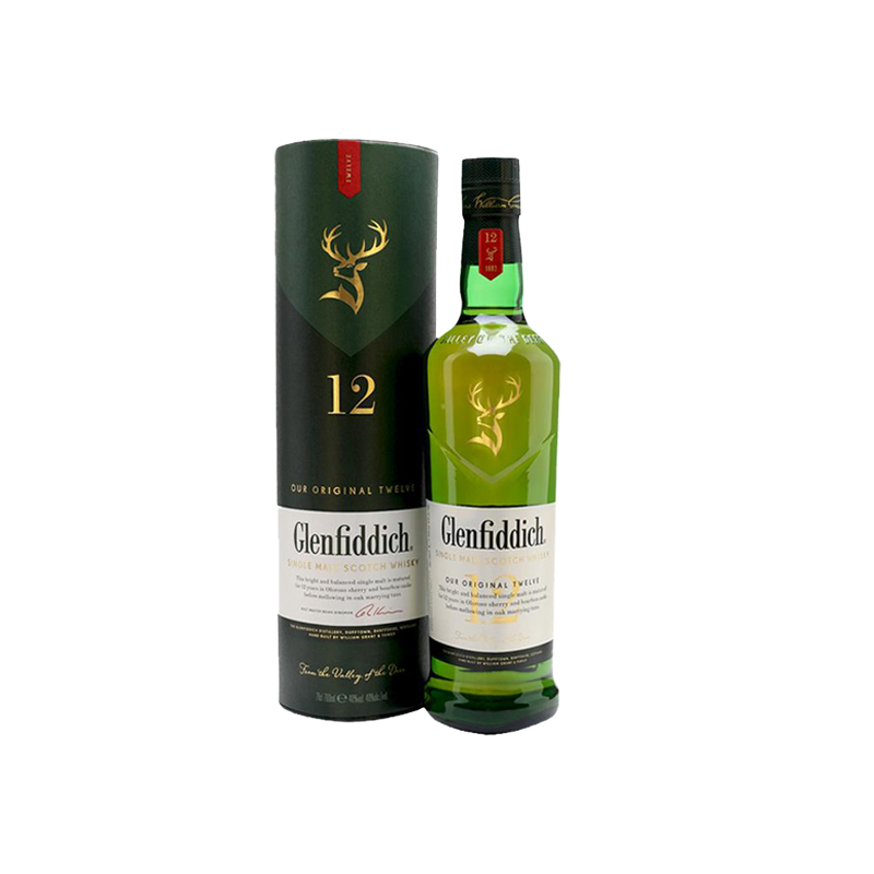 格兰菲迪12年单一麦芽威士忌酒Glenfiddich700mL苏格兰进口洋酒 酒类 威士忌/Whiskey 原图主图