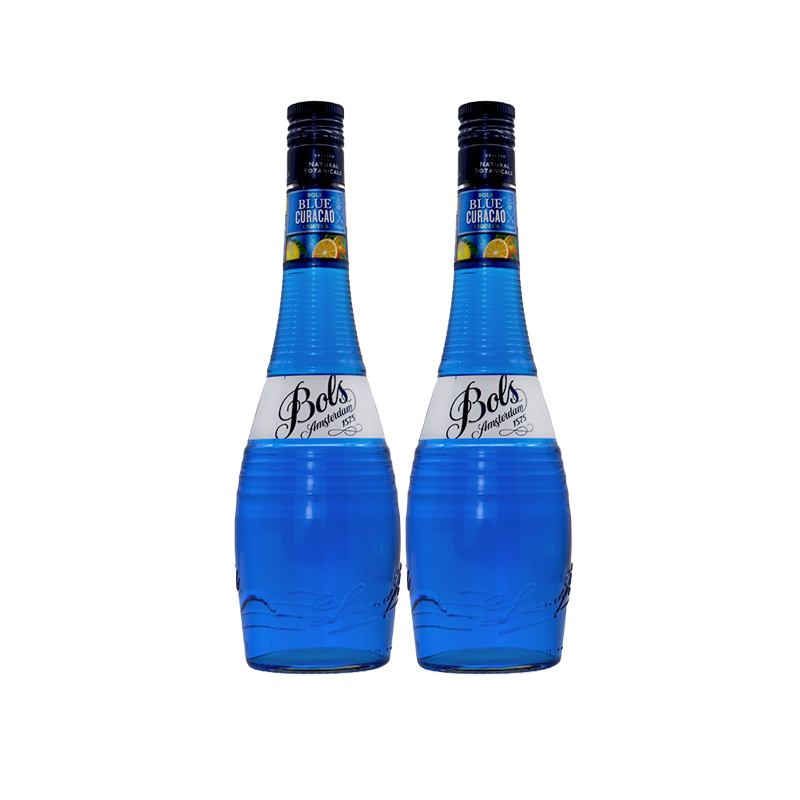 双瓶装 波士蓝橙力娇酒 bols blue 利口酒鸡尾酒调酒基酒 700ml