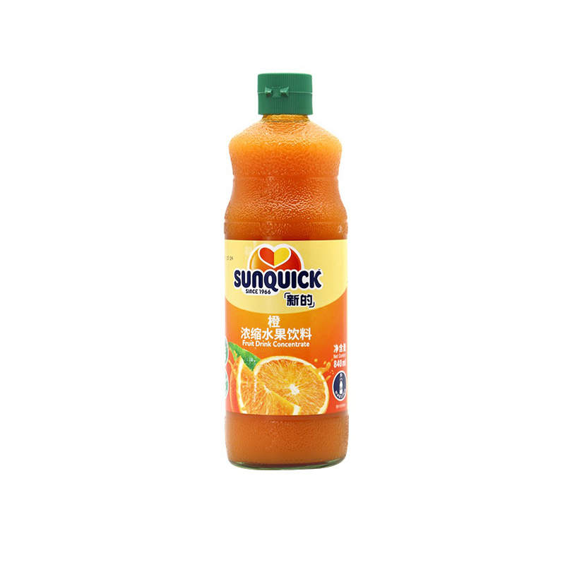 新的橙汁味浓缩果汁840ml