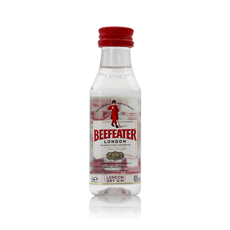 必富达金酒50ml迷你小酒版beefeater gin小瓶装摆件珍藏洋酒正品
